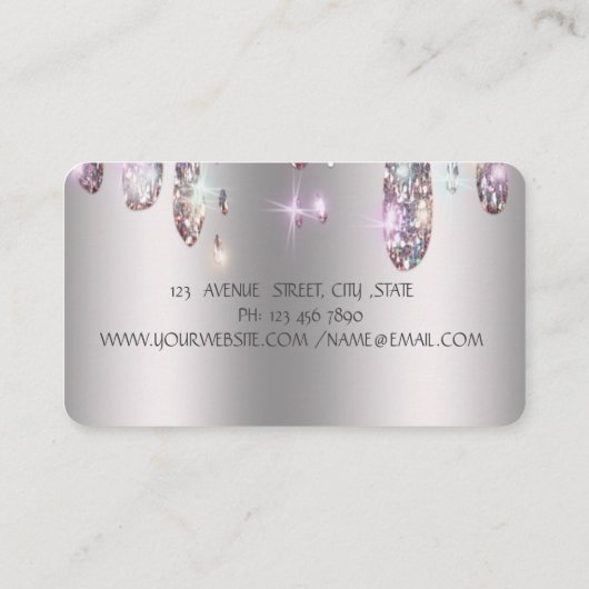 エレガントプロフェッショナルケーキミキサーフラワー、ドリップ 名刺 (裏面)