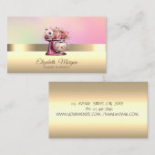 エレガントプロフェッショナルケーキレッドミキサーフラワーベーカリー 名刺 (正面/裏面)