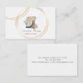 エレガントプロフェッショナルサークルレトロケーキミキサー 名刺 (正面/裏面)