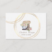 エレガントプロフェッショナルサークルレトロケーキミキサー 名刺 (正面)