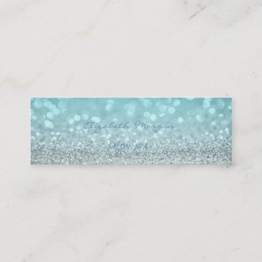 エレガントプロフェッショナルシックモダングリッタリー《写真》ぼけ味 スキニー名刺 (正面)