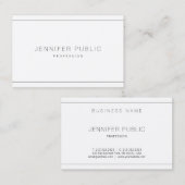 エレガントプロフェッショナルシモダンックシンプルプレインラックス 名刺 (正面/裏面)