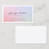 エレガントプロフェッショナルシモダンックプレーントレンディー 名刺 (正面/裏面)