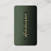 エレガントプロフェッショナルシモダンャイニーグリーンモノグラム 名刺 (正面)