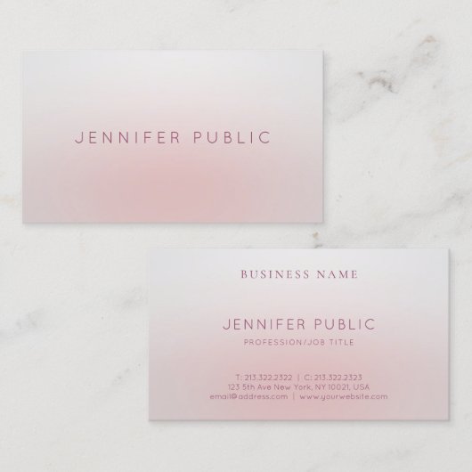 エレガントプロフェッショナルシンプルシックテンプレートモダン 名刺 (正面/裏面)