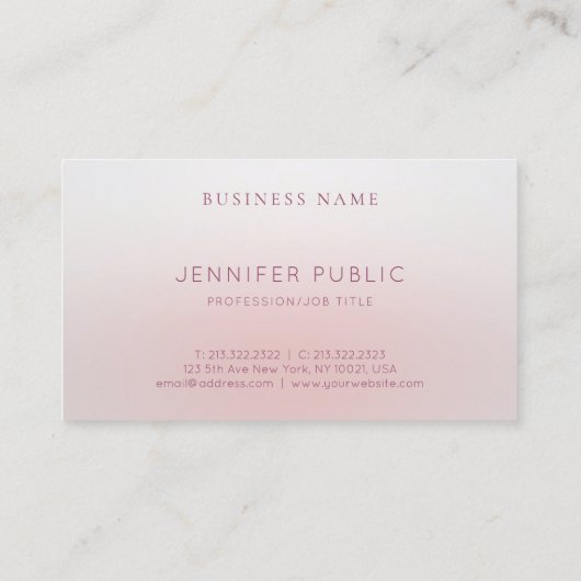 エレガントプロフェッショナルシンプルシックテンプレートモダン 名刺 (裏面)