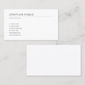 エレガントプロフェッショナルシンプルホワイトテンプレートモダン 名刺 (正面/裏面)