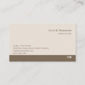 エレガントプロフェッショナルシンプルミニマルモダンリスト 名刺 (裏面)