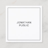 エレガントプロフェッショナルシンプルモダンテンプレート スクエア名刺 (正面)