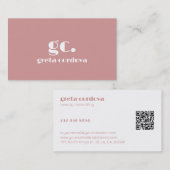 エレガントプロフェッショナルシンプルモノグラムミニマル 名刺 (正面/裏面)