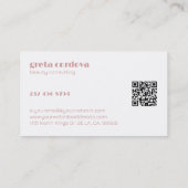 エレガントプロフェッショナルシンプルモノグラムミニマル 名刺 (裏面)