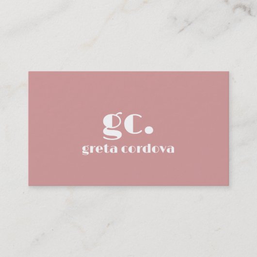 エレガントプロフェッショナルシンプルモノグラムミニマル 名刺 (正面)