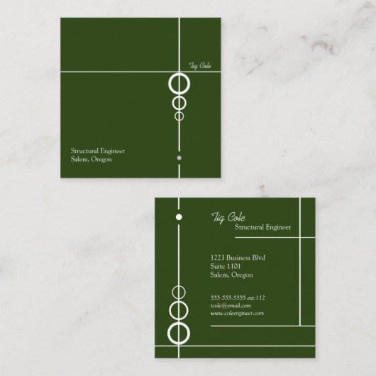 エレガントプロフェッショナルスクウェア名刺 スクエア名刺 (正面/裏面)