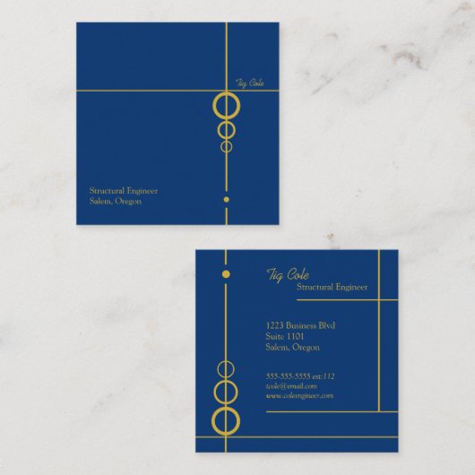 エレガントプロフェッショナルスクウェア名刺 スクエア名刺 (正面/裏面)