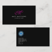 エレガントプロフェッショナルスクリプトモノグラム名刺 名刺 (正面/裏面)