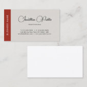 エレガントプロフェッショナルスクリプト名テンプレートモダン 名刺 (正面/裏面)