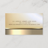 エレガントプロフェッショナルスタイリッシュフェイク金ゴールド 名刺 (裏面)