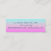 エレガントプロフェッショナルスタイリッシュモダンの輝き スキニー名刺 (裏面)