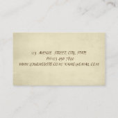 エレガントプロフェッショナルスタイリッシュヴィンテージ、紙吹雪 名刺 (裏面)