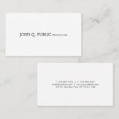 エレガントプロフェッショナルスムーモダンズデザインプレーン 名刺 (正面/裏面)