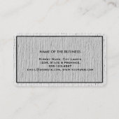 エレガントプロフェッショナルスモダンパルなプレーンリネン 名刺 (裏面)