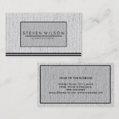 エレガントプロフェッショナルスモダンパルなプレーンリネン 名刺 (正面/裏面)