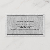 エレガントプロフェッショナルスモダンパルなプレーンリネン 名刺 (裏面)