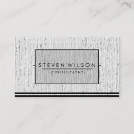 エレガントプロフェッショナルスモダンパルなプレーンリネン 名刺