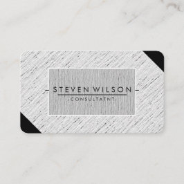 エレガントプロフェッショナルスモダンパルなプレーンリネン 名刺