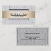 エレガントプロフェッショナルスモダンパルなプレーンリネン 名刺 (正面/裏面)