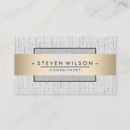エレガントプロフェッショナルスモダンパルなプレーンリネン 名刺