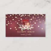 エレガントプロフェッショナルダークレッドミキサーフローラ 名刺 (正面)