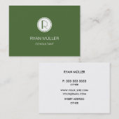 エレガントプロフェッショナルツリートップアンドモノグラム 名刺 (正面/裏面)