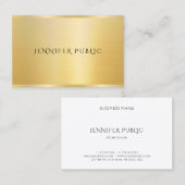 エレガントプロフェッショナルテンプレートモダンフェイク金ゴールド 名刺 (正面/裏面)