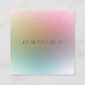 エレガントプロフェッショナルデザインモダンカラフル スクエア名刺 (正面)