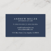 エレガントプロフェッショナルネイビーモノグラム 名刺 (裏面)