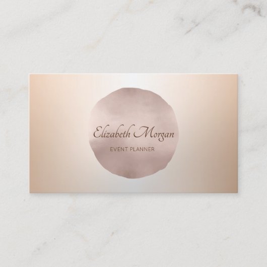 エレガントプロフェッショナルバラ金ゴールド円 名刺 (正面)