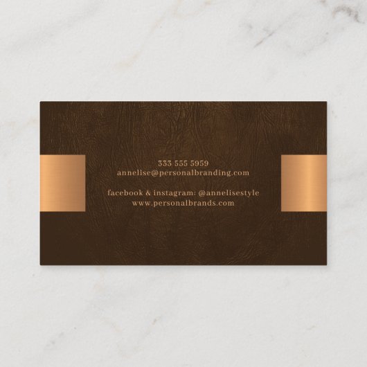 エレガントプロフェッショナルフェイク金属 名刺 (裏面)