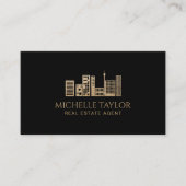 エレガントプロフェッショナルフォト不動産仲介業者実在エテート 名刺 (正面)