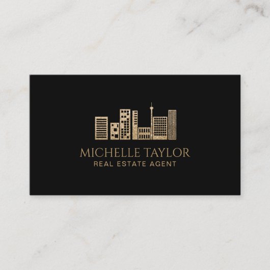 エレガントプロフェッショナルフォト不動産仲介業者実在エテート 名刺 (正面)