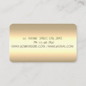 エレガントプロフェッショナルフローラレッドミキサベーカリー金ゴールド 名刺 (裏面)