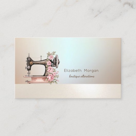エレガントプロフェッショナルフローラ裁縫機 名刺 (正面)