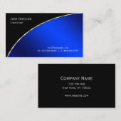エレガントプロフェッショナルブモダンラックスブライトブルー 名刺 (正面/裏面)