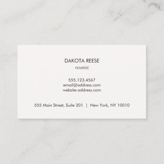 エレガントプロフェッショナルブラックアリゲーターレザー 名刺 (裏面)