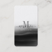 エレガントプロフェッショナルブラックブモノグラムのラシ 名刺 (正面)