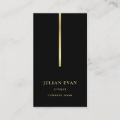 エレガントプロフェッショナルブラック金ゴールド名刺 名刺 (正面)