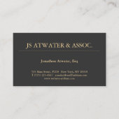 エレガントプロフェッショナルブラック 名刺 (正面)