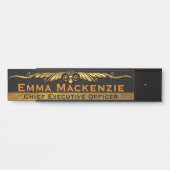 エレガントプロフェッショナルブラック&金ゴールドオフィスドアサイン サインプレート (正面)