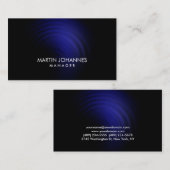 エレガントプロフェッショナルブルーブラック名刺 名刺 (正面/裏面)