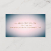 エレガントプロフェッショナルブルーロータスフラワー 名刺 (裏面)